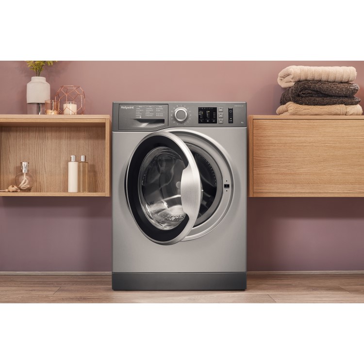 HOTPOINT NM11946GCA ActiveCare 9kg 1400rpm Freestanding Washing Machine - Graphite