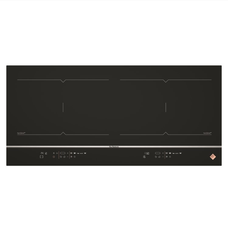 GRADE A1 - De Dietrich DPI7768X 90cm Slimline Induction Hob 2xHoriZones Black