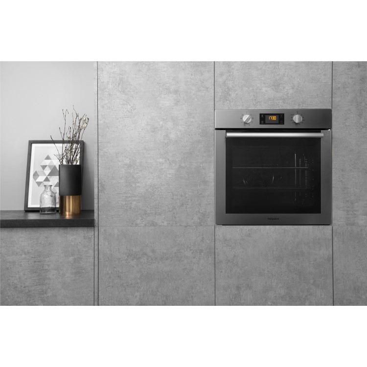 GRADE A2 - Hotpoint SA4544HIX 8 Function Electric Built-in Single Oven - Stainless Steel