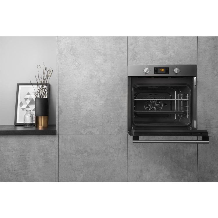 GRADE A2 - Hotpoint SA4544HIX 8 Function Electric Built-in Single Oven - Stainless Steel