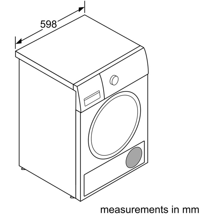 GRADE A3 - Bosch WTX88EH9GB Serie 8 9kg Freestanding Heat Pump Tumble Dryer - White