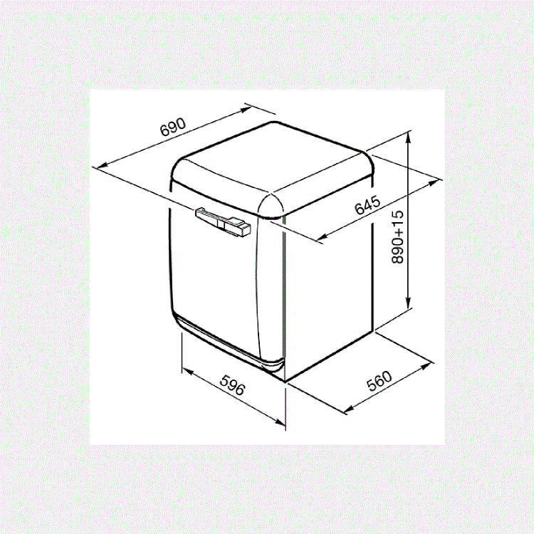Smeg WMFABCR-2 7kg 1400rpm Freestanding Washing Machine - Cream