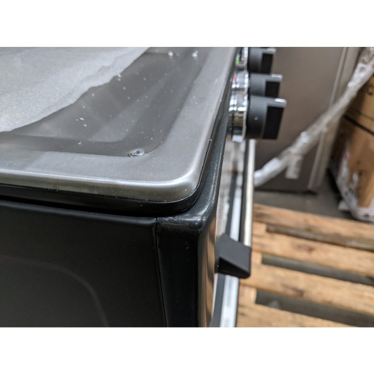 GRADE A3 - Montpellier MR91DFMK 90cm Single Cavity Dual Fuel Range Cooker - Black
