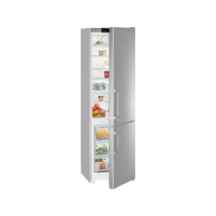 Liebherr CNef4015 Comfort 201x60cm Extra Efficient NoFrost Freestanding Fridge Freezer SmartSteel Doors