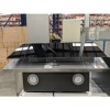 Refurbished Hotpoint PHVP64FALK 60cm Touch Control Angled Cooker Hood - Black Glass &amp; Stainless Steel