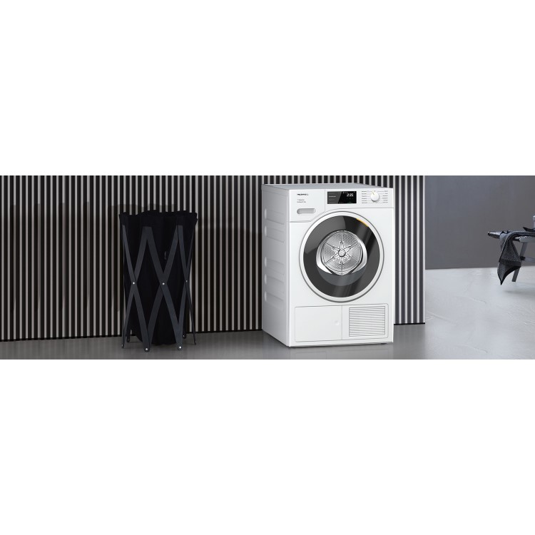 Refurbished Miele TSF643 Freestanding Heat Pump 8KG Tumble Dryer White