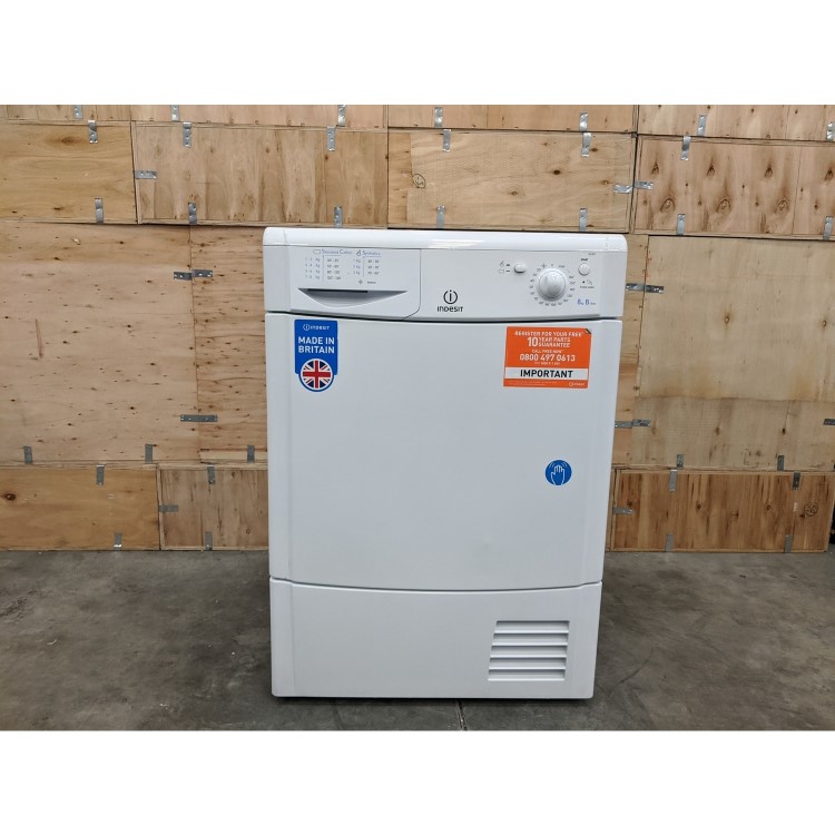 GRADE A3 - INDESIT IDC8T3B EcoTime 8kg Freestanding Condenser Tumble Dryer - White