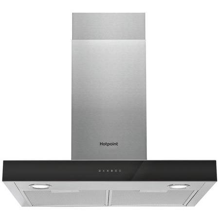 GRADE A3 - Hotpoint PHBS68FLTIX Box Design Touch Control 60cm Chimney Cooker Hood Stainless Steel
