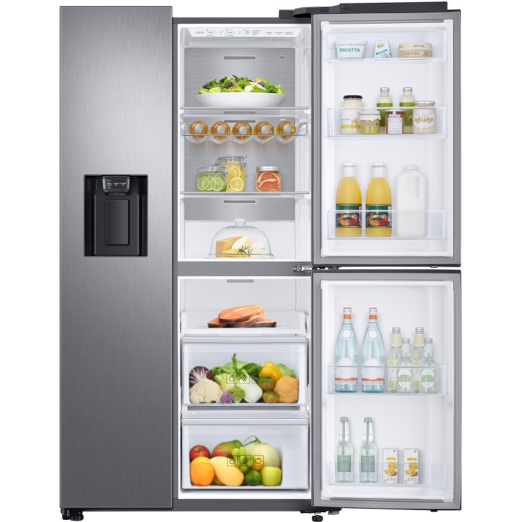 GRADE A2 - Samsung RS68N8670S9 613 Litre American Style Fridge Freezer Frost Free 3 Door 91cm Wide - Silver