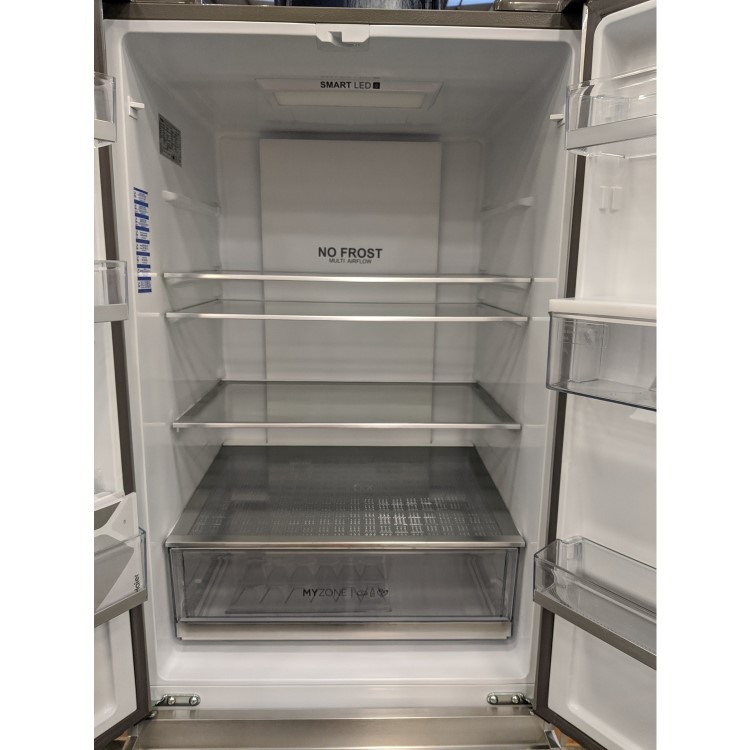 GRADE A3 - Haier HB16WMAA Multidoor American Fridge Freezer With Water Dispenser - Inox Look