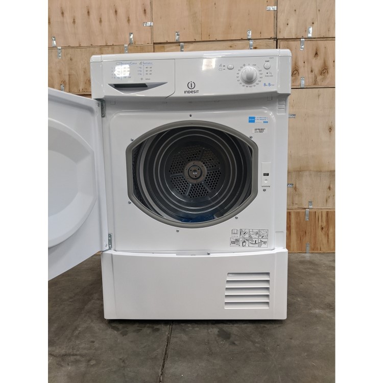 GRADE A3 - INDESIT IDC8T3B EcoTime 8kg Freestanding Condenser Tumble Dryer - White