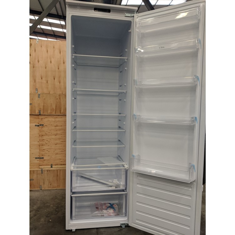 GRADE A3 - CDA FW821 54cm Wide Integrated In-Column Larder Fridge - White