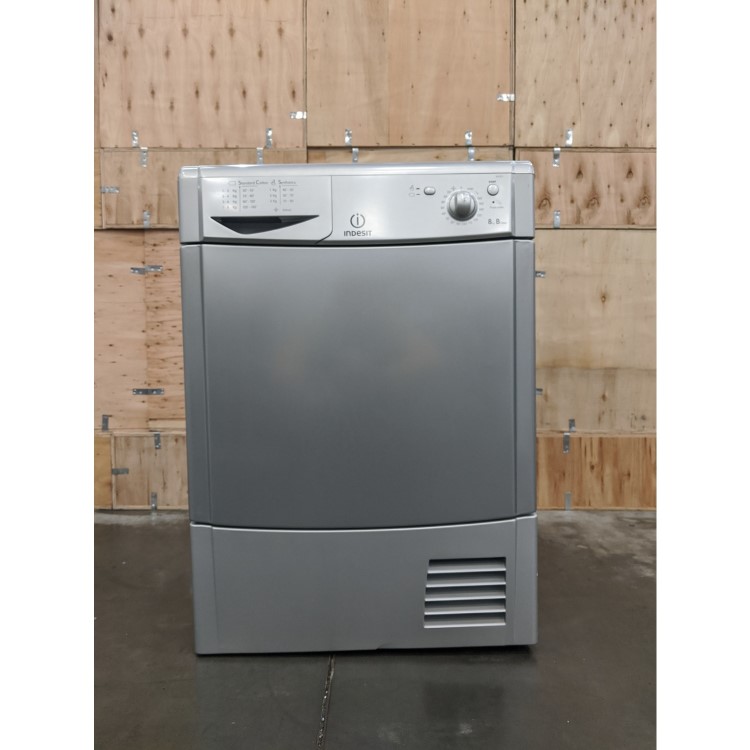 GRADE A3 - INDESIT IDC8T3BS EcoTime 8kg Freestanding Condenser Tumble Dryer - Silver