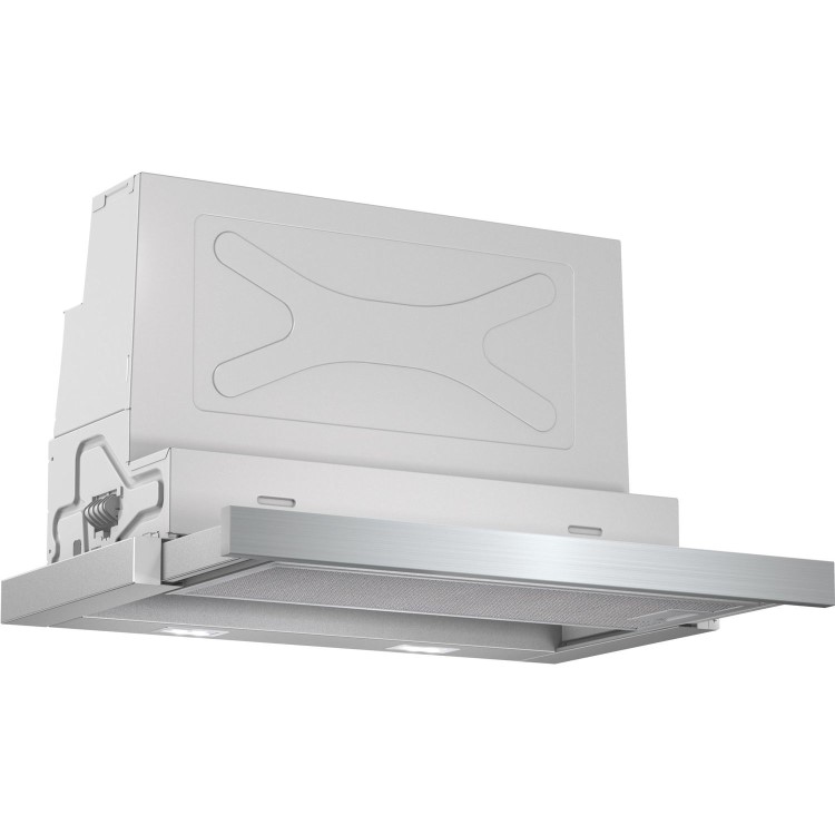 Refurbished Bosch Serie 4 DFS067A50B 60cm Telescopic Cooker Hood Silver Metallic