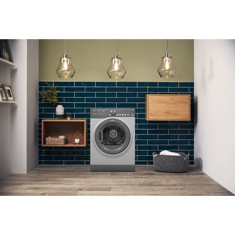 GRADE A2 - Hotpoint TVFS73BGG9 7kg Freestanding Vented Tumble Dryer - Graphite