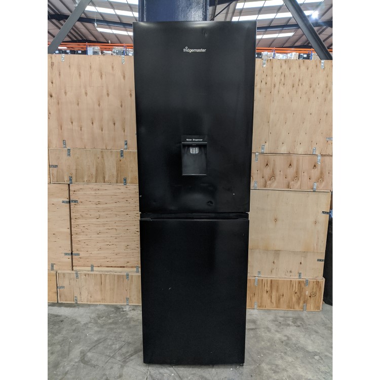 Refurbished Fridgemaster MC55240MDB 240 Litre Freestanding Fridge Freezer 50/50 Split Water Dispenser 55cm Wide - Black