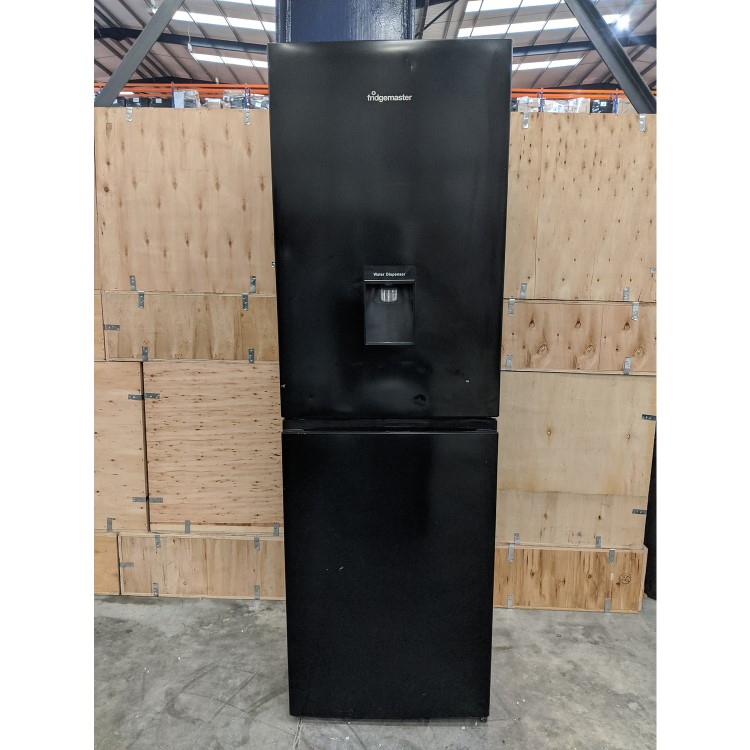 Refurbished Fridgemaster MC55240MDB 240 Litre Freestanding Fridge Freezer 50/50 Split Water Dispenser 55cm Wide - Black