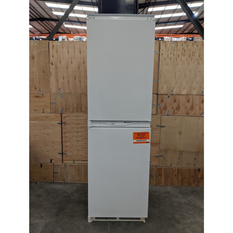 Refurbished HOTPOINT HM325FF 228 Litre Integrated Fridge Freezer 50/50 Split 174cm Tall Frost Free 55cm Wide - White