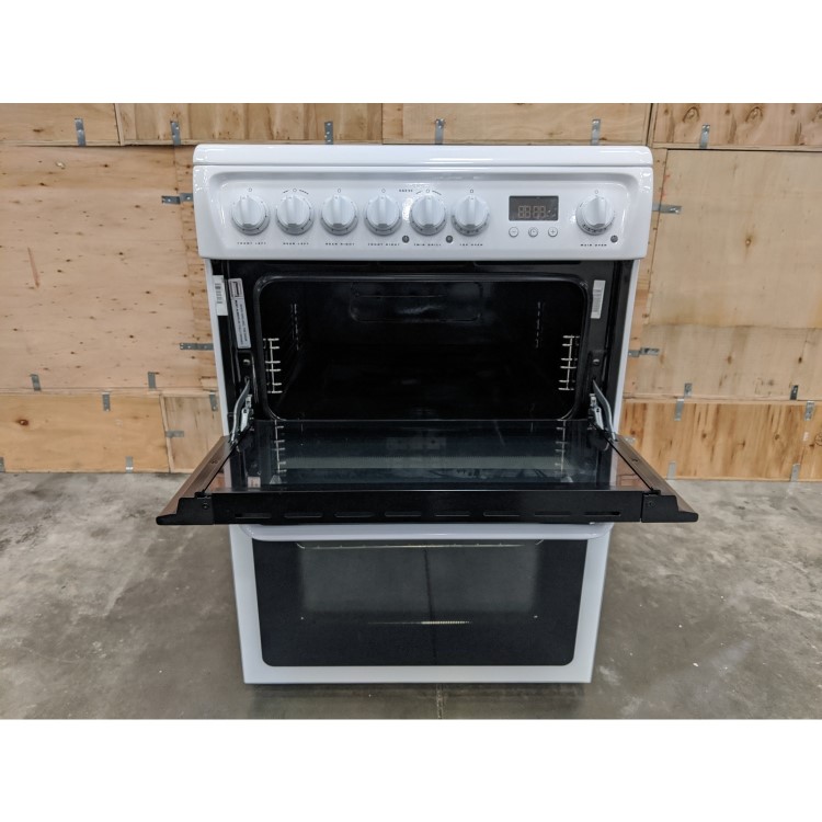 GRADE A3 - Hotpoint HAE60P 60cm Double Oven Electric Cooker - White