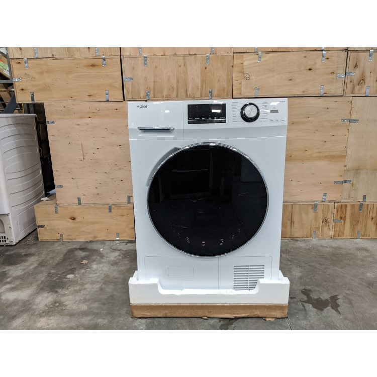 Refurbished Haier HD90-A636 9kg Freestanding Heat Pump Tumble Dryer With A++ Energy Efficiency - White