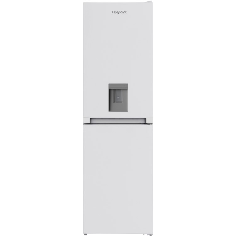 Refurbished Hotpoint HBNF55181WAQUA 261 Litre Freestanding Fridge Freezer 50/50 Split Water Dispenser 55cm Wide - White