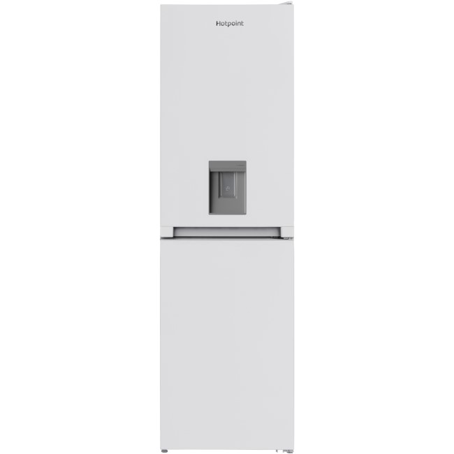 Hotpoint HBNF55181WAQUA 261 Litre Freestanding Fridge Freezer 50/50 Split Water Dispenser 55cm Wide - White