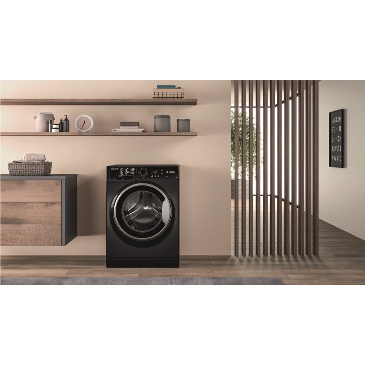 Hotpoint NSWM743UBS 7kg 1400rpm Freestanding Washing Machine - Black