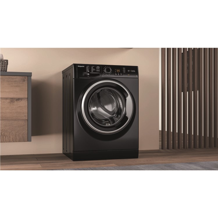 Hotpoint NSWM743UBS 7kg 1400rpm Freestanding Washing Machine - Black