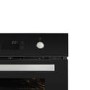 electriQ 68L Plug In Pyrolytic Self Cleaning Electric Single Oven - Black