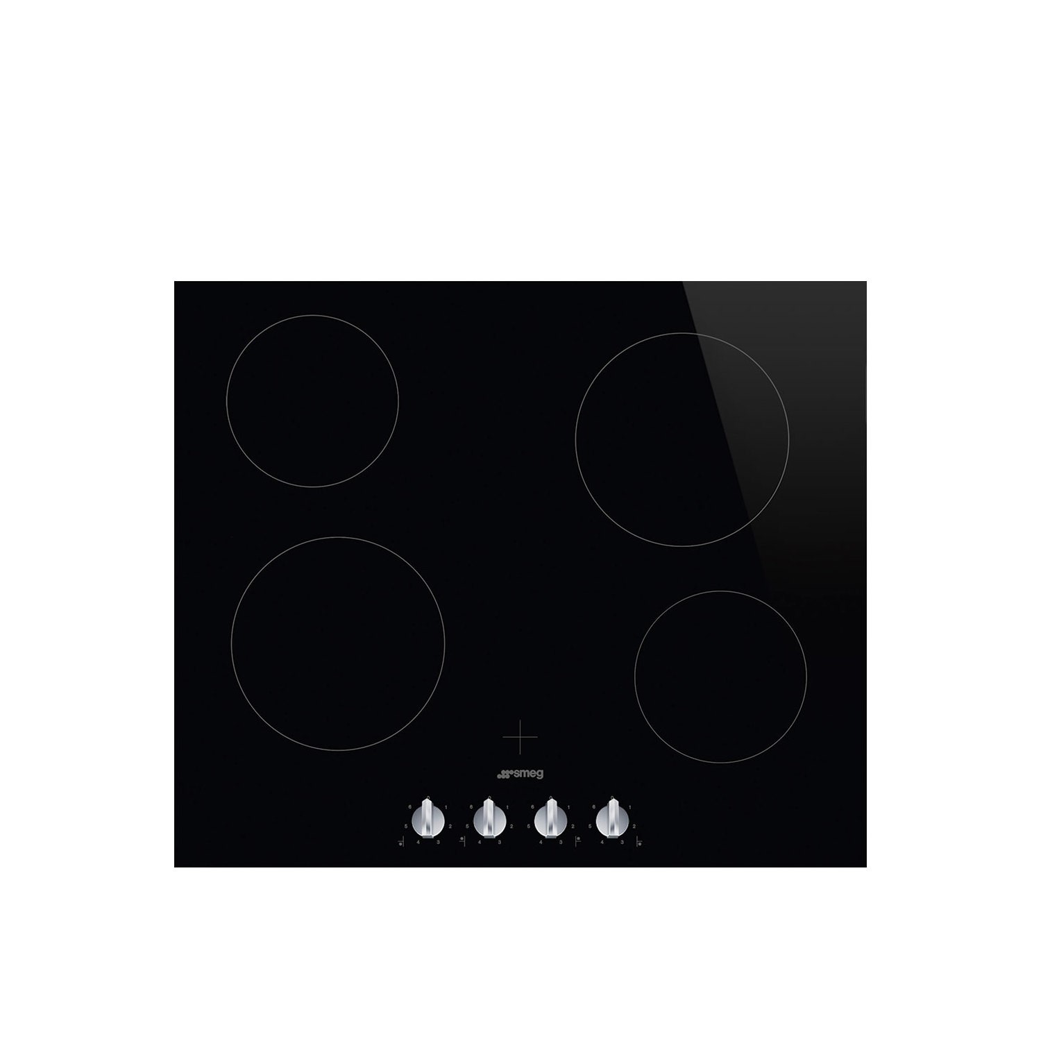 Smeg Cucina 60cm 4 Zone Ceramic Hob with Front Knob Controls