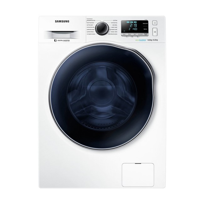 GRADE A2 - Samsung WD90J6A10AW EcoBubble 9kg Wash 6kg Dry 1400rpm Freestanding Washer Dryer - White