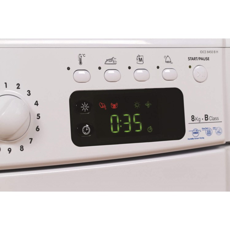 GRADE A3 - Indesit IDCE8450BH 8kg Freestanding Condenser Tumble Dryer Polar White