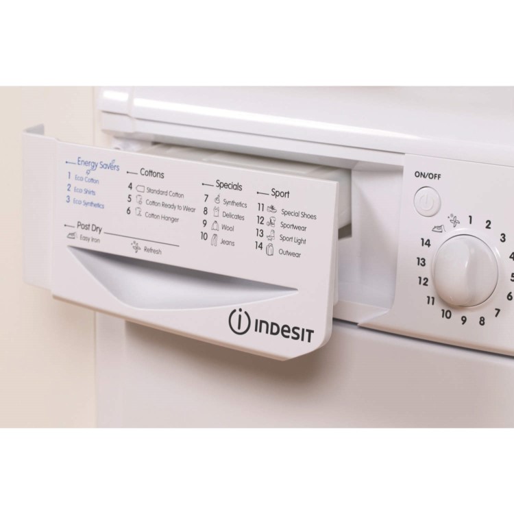 GRADE A3 - Indesit IDCE8450BH 8kg Freestanding Condenser Tumble Dryer Polar White
