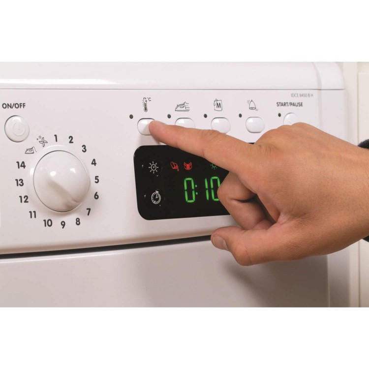 GRADE A3 - Indesit IDCE8450BH 8kg Freestanding Condenser Tumble Dryer Polar White