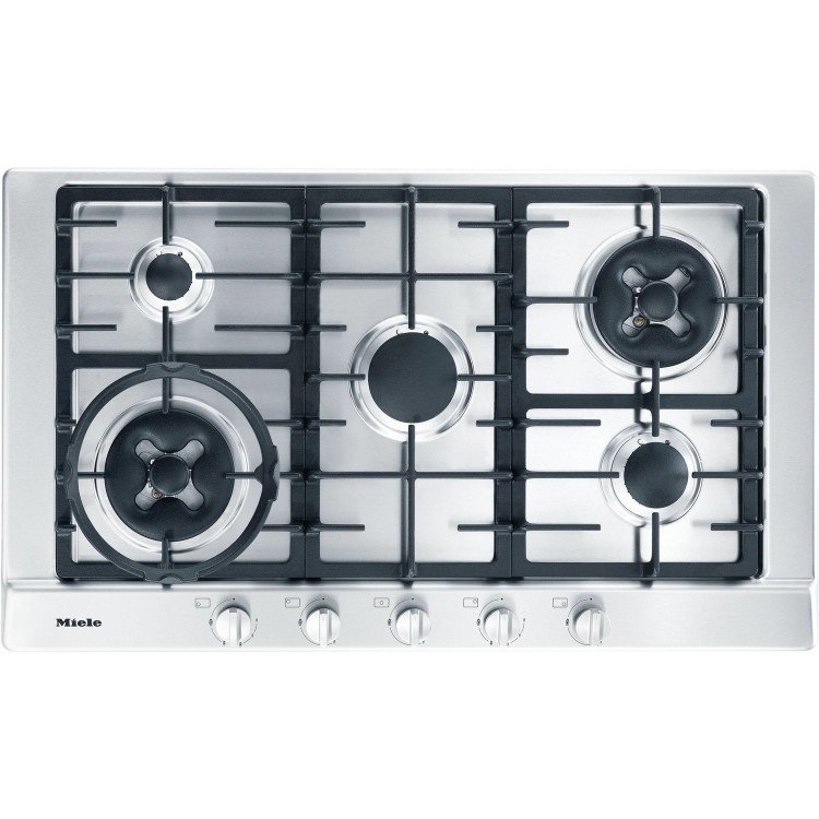 Refurbished Miele KM2054 90cm 5 Burner Gas Hob with Wok Burner Stainless Steel