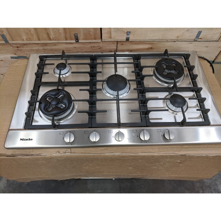 Refurbished Miele KM2054 90cm 5 Burner Gas Hob with Wok Burner Stainless Steel
