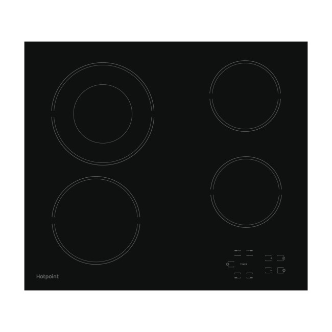 Refurbished Hotpoint HR612CH 4 Zone Crystal Finish CeramicTouch Control Hob Black