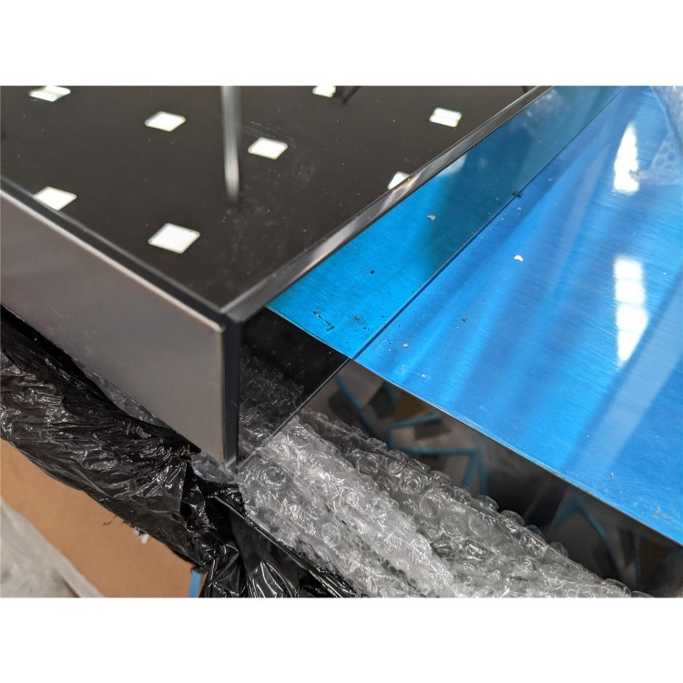 Refurbished electriQ 90cm Island Cooker Hood LED Panel With Glass - Black