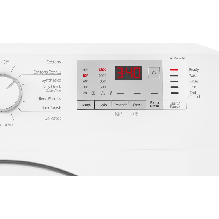GRADE A1 - Beko WTG921B3W 9kg 1200rpm Freestanding Washing Machine - White