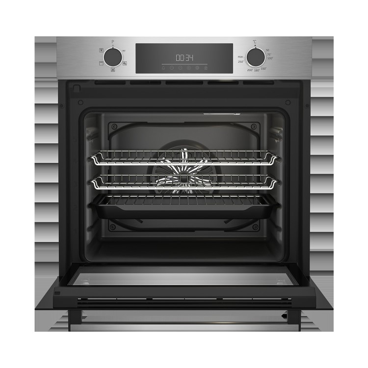 Refurbished Beko CIFY81X 60cm Single Built In Electric Oven Stainless Steel