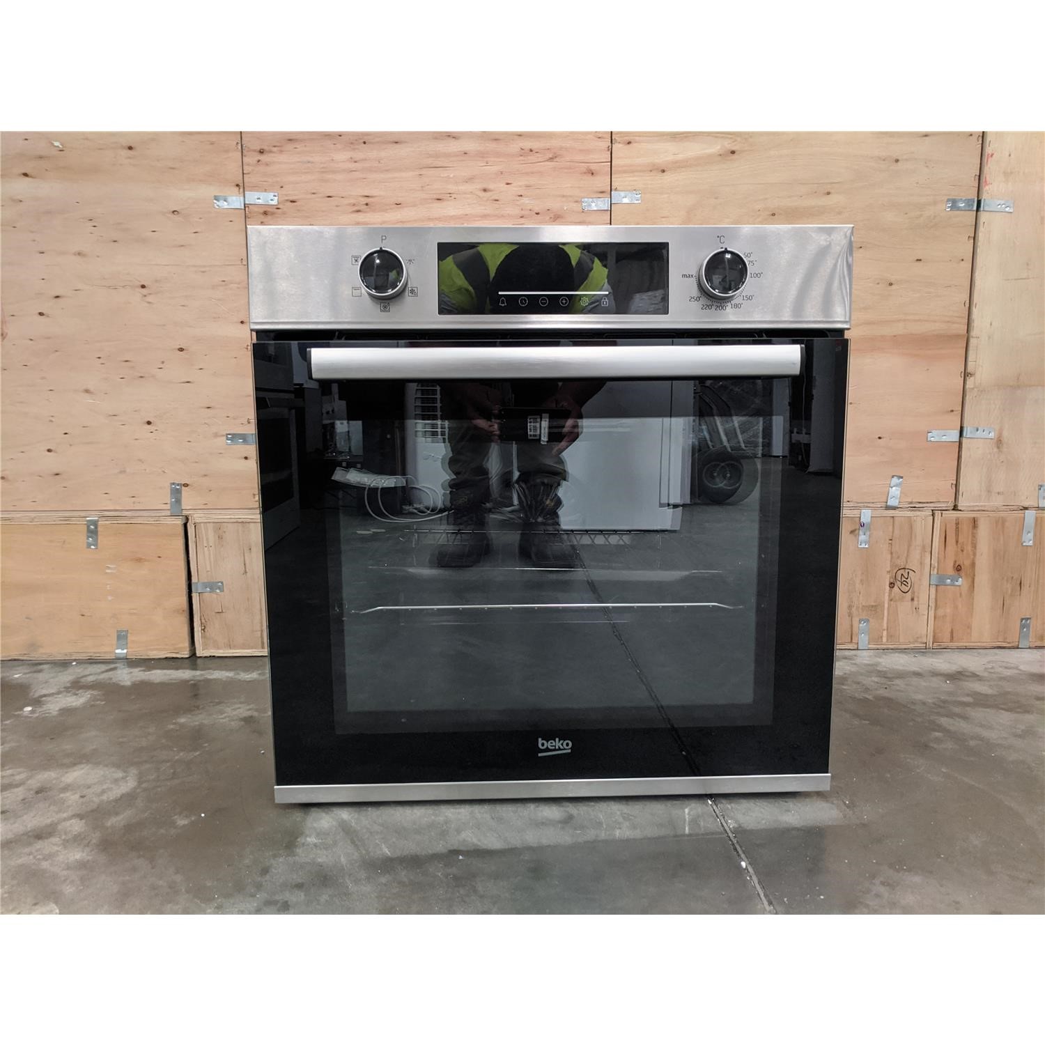 Refurbished Beko CIFY81X 60cm Single Built In Electric Oven Stainless Steel