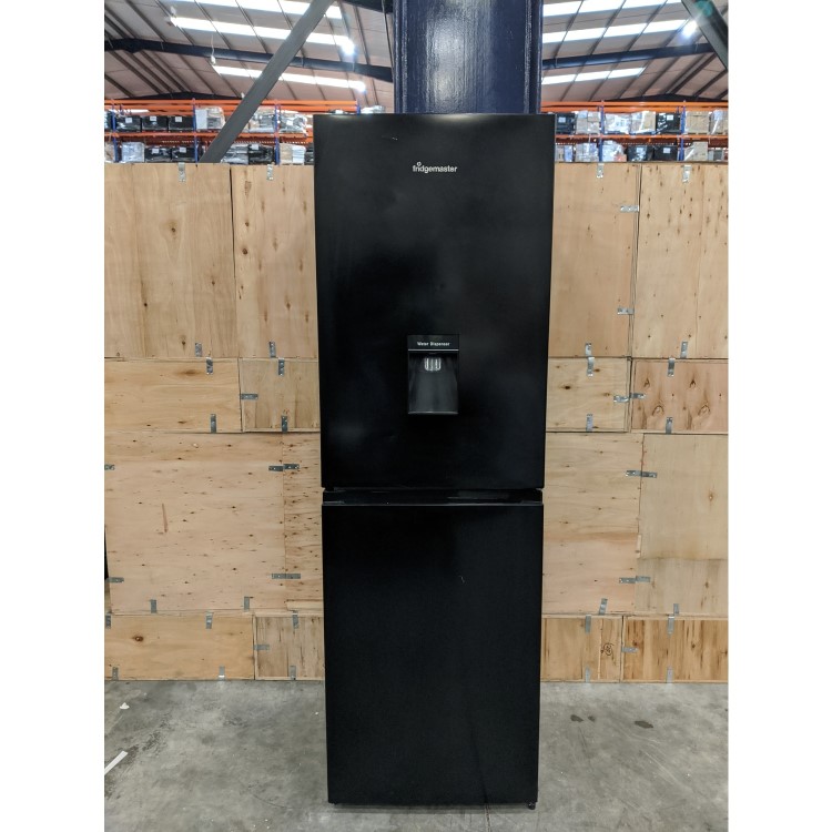 GRADE A3 - Fridgemaster MC55240MDB 240 Litre Freestanding Fridge Freezer 50/50 Split Water Dispenser 55cm Wide - Black