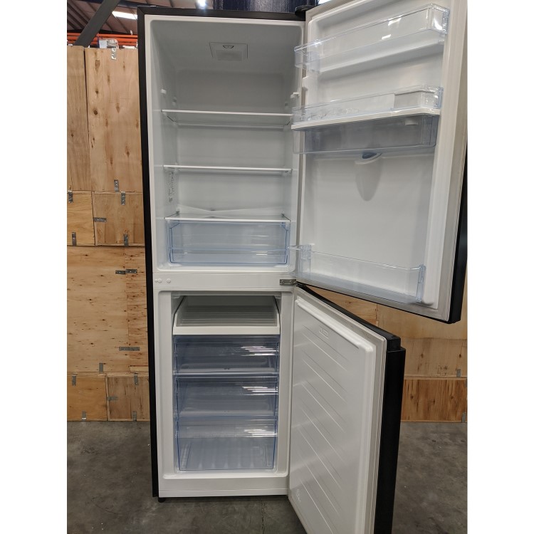 GRADE A3 - Fridgemaster MC55240MDB 240 Litre Freestanding Fridge Freezer 50/50 Split Water Dispenser 55cm Wide - Black