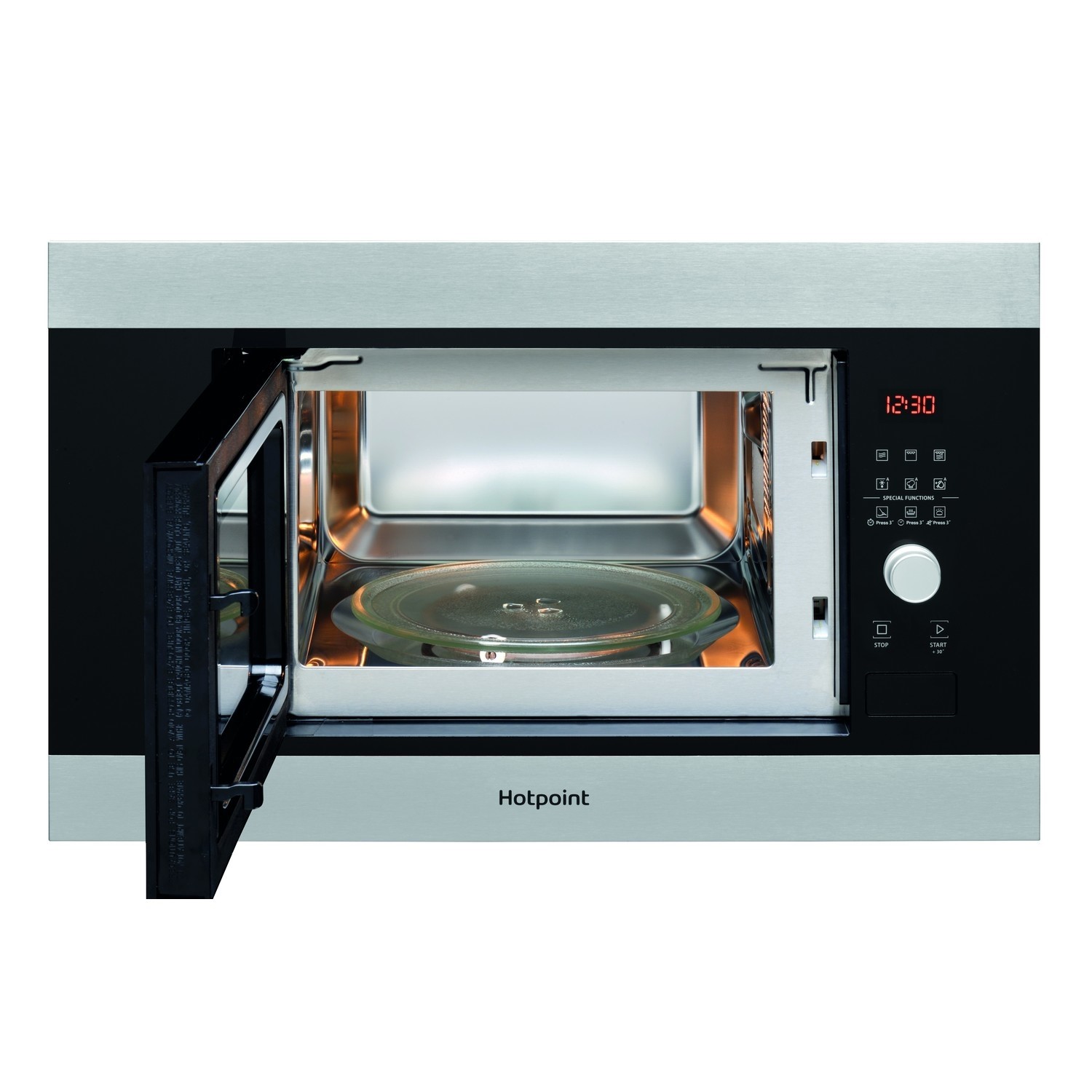 Hotpoint 20L 800W Built In Microwave & Grill Stainless Steel MF20GIXH