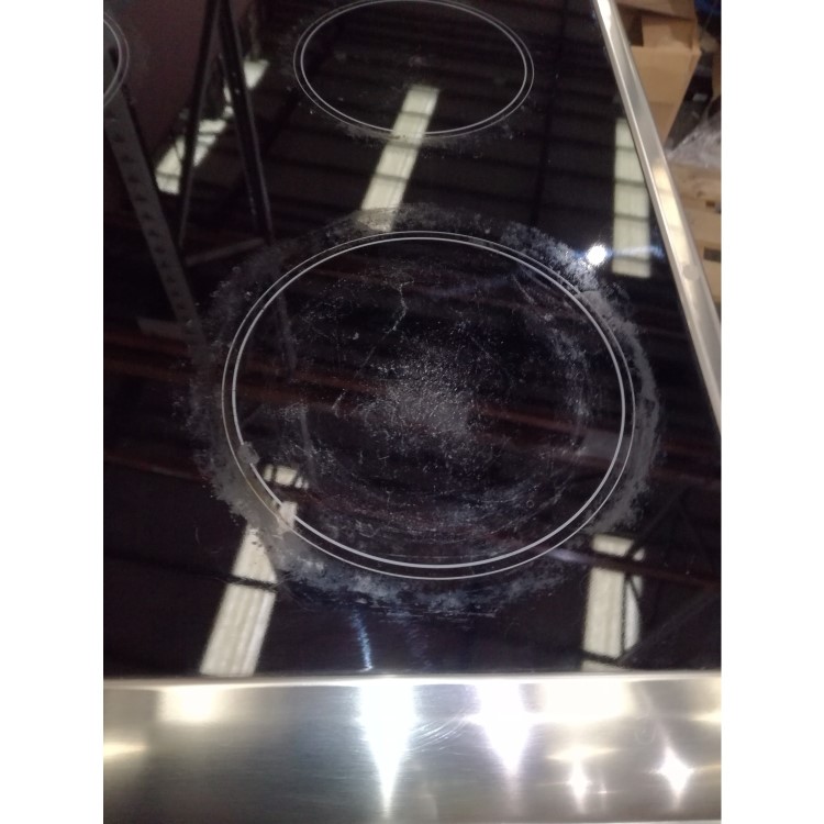 GRADE A3 - Hotpoint HUE61XS 60cm Wide Double Oven Electric Cooker With Ceramic Hob - Similinox