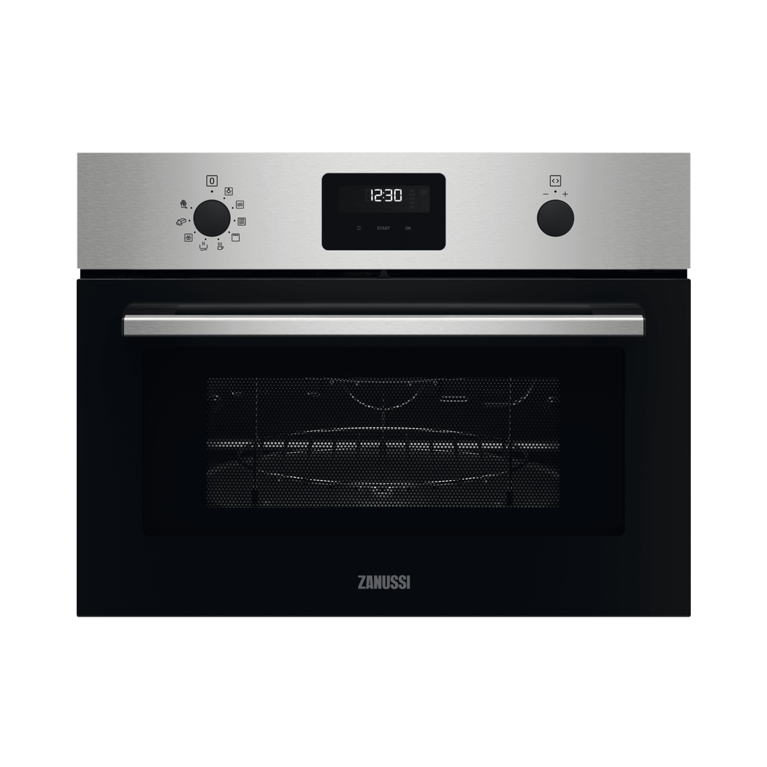 Zanussi Series 40 MicroMax 43L 1000W Built in Compact Microwave with Grill - Stainless Steel