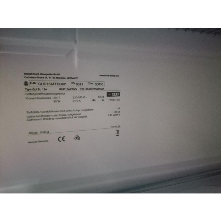 Refurbished Bosch GUD15AFF0G Serie 6 Under Counter Integrated Freezer