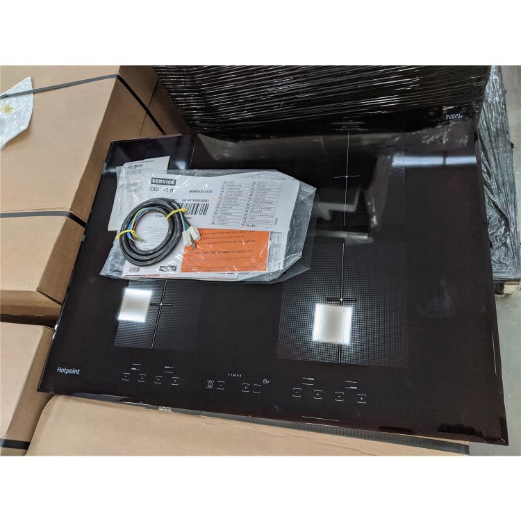 Refurbished Hotpoint CID740B Four Zone 70cm Induction Hob Black
