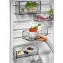 GRADE A2 - AEG RCB636E4MX CustomFlex TwinTech Freestanding Fridge Freezer - Grey With Antifingerprint Stainless Steel Doors