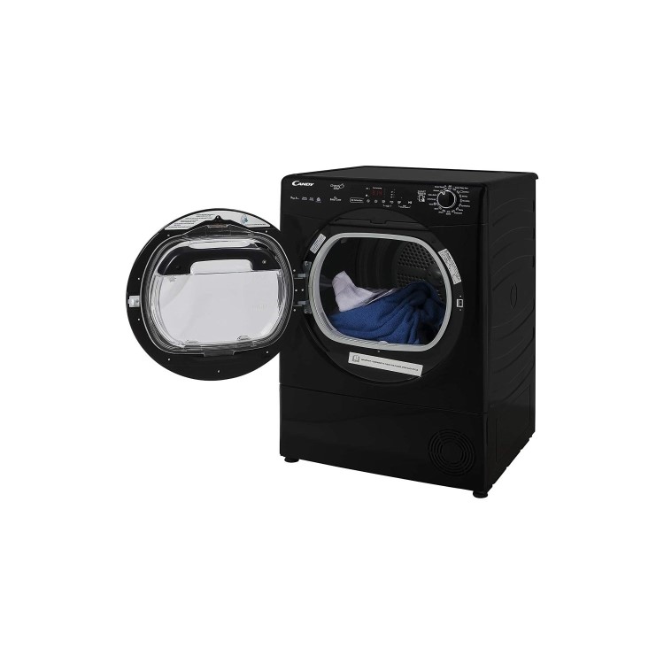 Refurbished Candy GVSH9A2DCEB-80/ Smart Freestanding 9KG Heat Pump Tumble Dryer Black